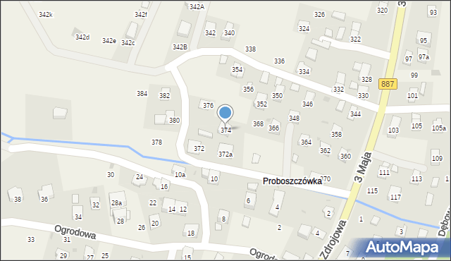 Posada Górna, 3 Maja, 374, mapa Posada Górna