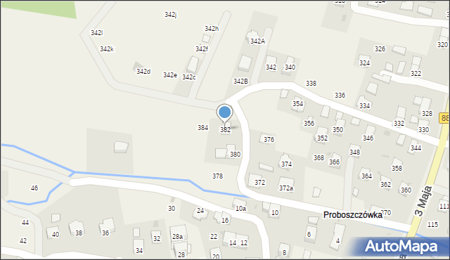 Posada Górna, 3 Maja, 382, mapa Posada Górna