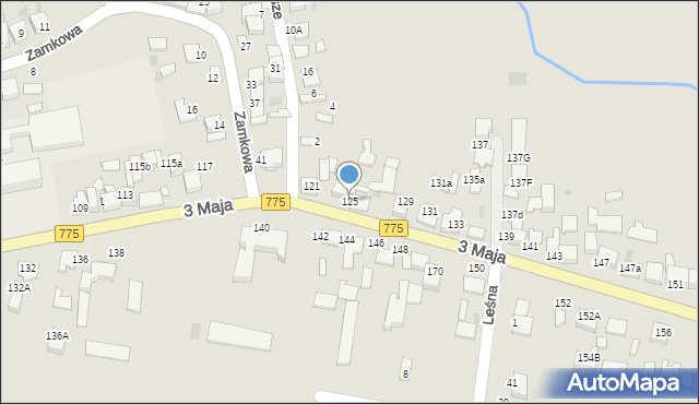 Proszowice, 3 Maja, 125, mapa Proszowice