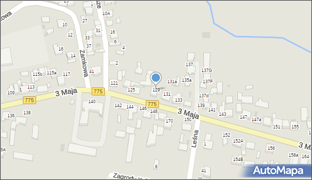 Proszowice, 3 Maja, 129, mapa Proszowice