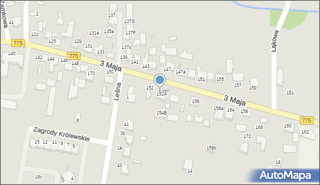 Proszowice, 3 Maja, 154a, mapa Proszowice