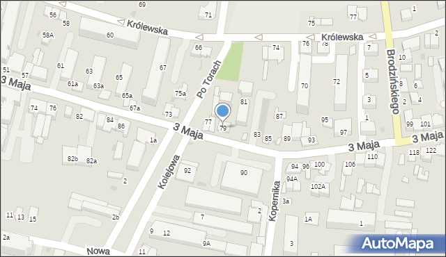 Proszowice, 3 Maja, 79, mapa Proszowice