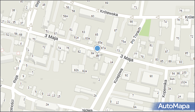 Proszowice, 3 Maja, 86, mapa Proszowice