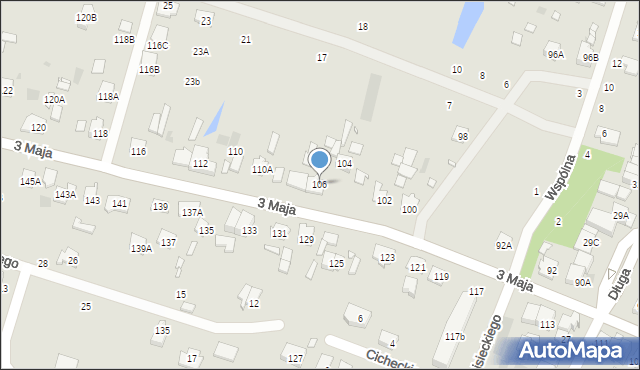 Pruszków, 3 Maja, 106, mapa Pruszków