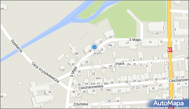 Przasnysz, 3 Maja, 17, mapa Przasnysz