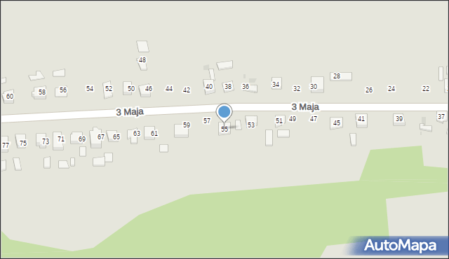 Przecław, 3 Maja, 55, mapa Przecław