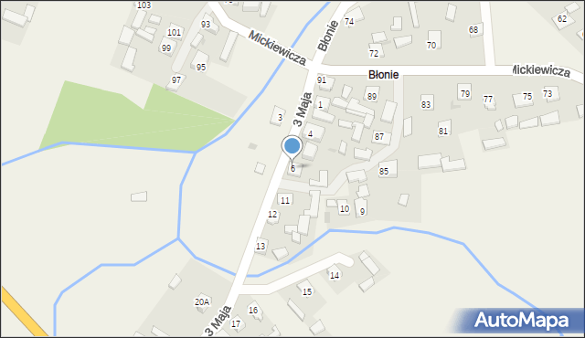 Przędzel, 3 Maja, 6, mapa Przędzel