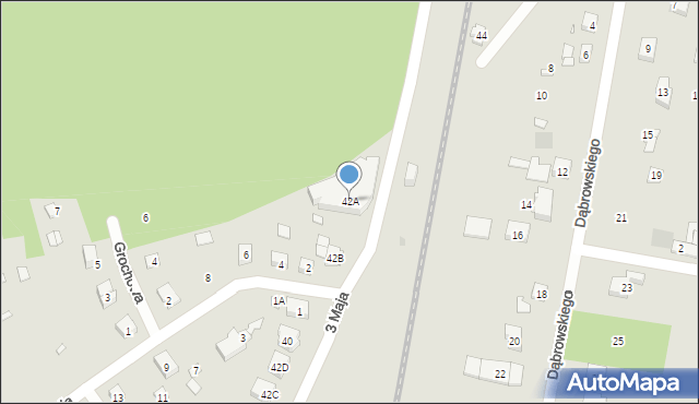 Puszczykowo, 3 Maja, 42A, mapa Puszczykowo