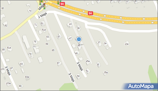 Ropczyce, 3 Maja, 45, mapa Ropczyce