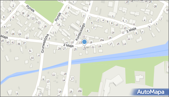 Rudnik nad Sanem, 3 Maja, 23, mapa Rudnik nad Sanem