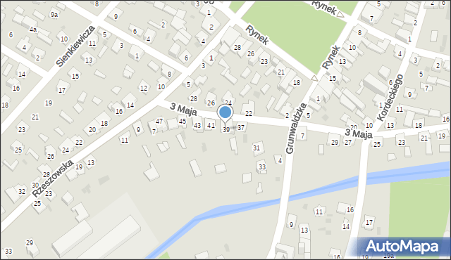 Rudnik nad Sanem, 3 Maja, 39, mapa Rudnik nad Sanem