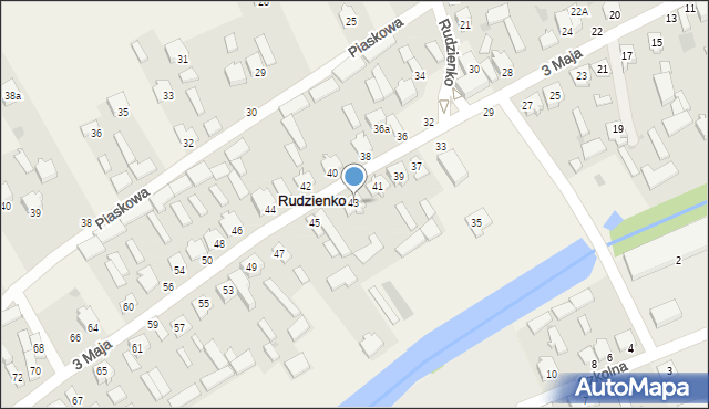 Rudzienko, 3 Maja, 43, mapa Rudzienko