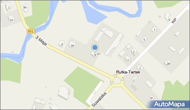 Rutka-Tartak, 3 Maja, 4, mapa Rutka-Tartak