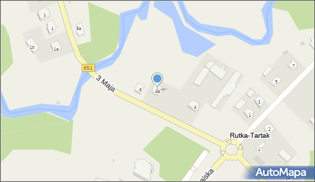 Rutka-Tartak, 3 Maja, 4a, mapa Rutka-Tartak