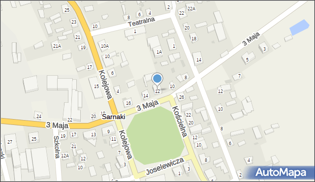 Sarnaki, 3 Maja, 12, mapa Sarnaki