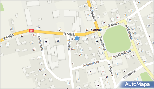 Sarnaki, 3 Maja, 21, mapa Sarnaki