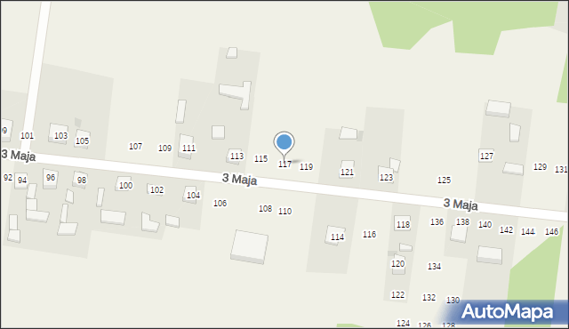 Siedlec Duży, 3 Maja, 117, mapa Siedlec Duży