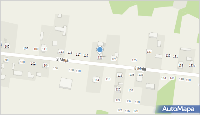 Siedlec Duży, 3 Maja, 121, mapa Siedlec Duży