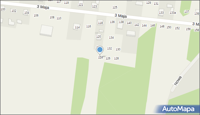 Siedlec Duży, 3 Maja, 124, mapa Siedlec Duży