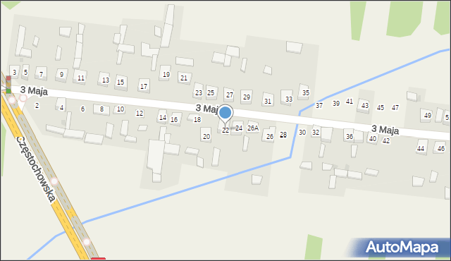 Siedlec Duży, 3 Maja, 22, mapa Siedlec Duży