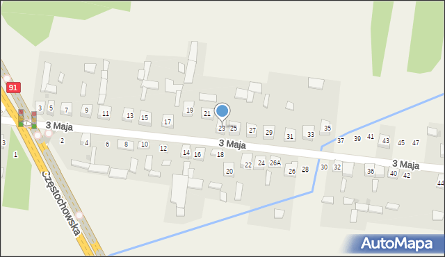 Siedlec Duży, 3 Maja, 23, mapa Siedlec Duży