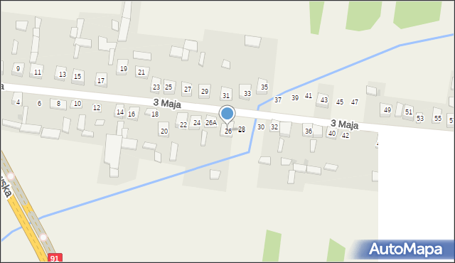 Siedlec Duży, 3 Maja, 26, mapa Siedlec Duży