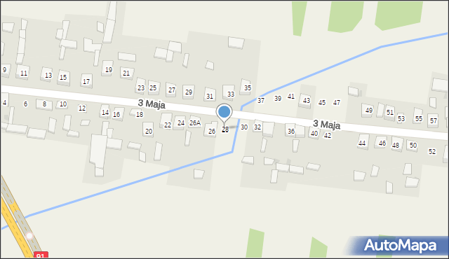 Siedlec Duży, 3 Maja, 28, mapa Siedlec Duży