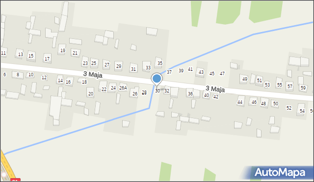 Siedlec Duży, 3 Maja, 30, mapa Siedlec Duży