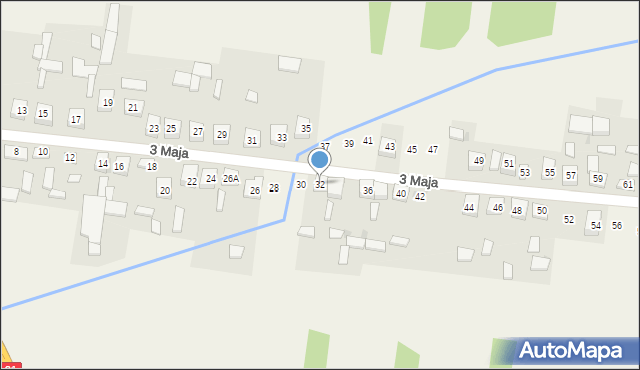 Siedlec Duży, 3 Maja, 32, mapa Siedlec Duży