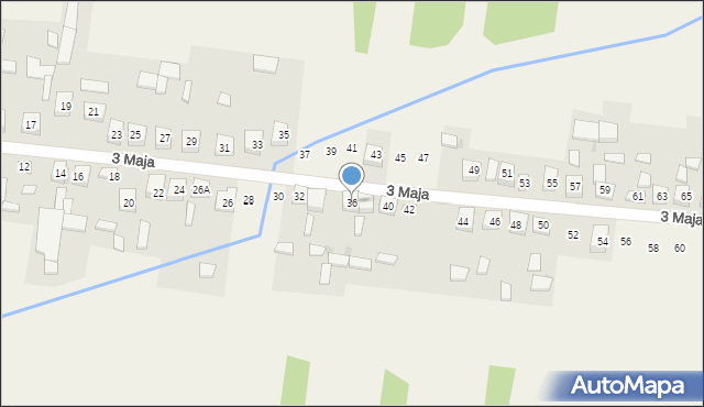 Siedlec Duży, 3 Maja, 36, mapa Siedlec Duży