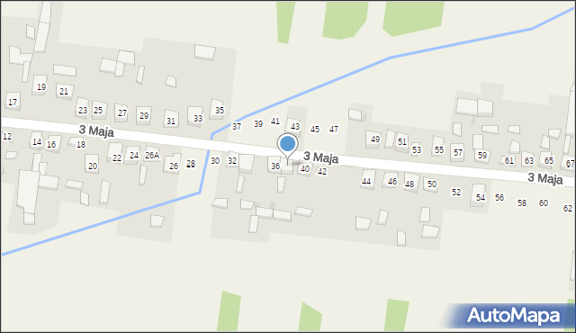 Siedlec Duży, 3 Maja, 38, mapa Siedlec Duży