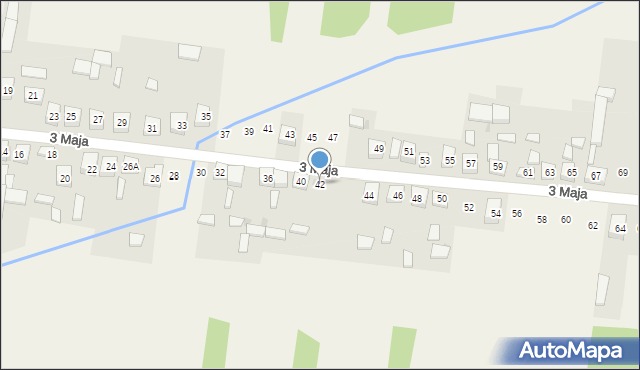 Siedlec Duży, 3 Maja, 42, mapa Siedlec Duży