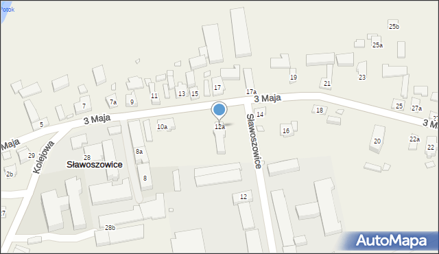 Sławoszowice, 3 Maja, 12a, mapa Sławoszowice