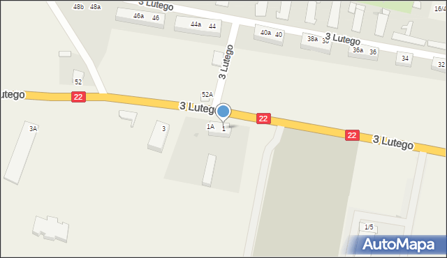 Słońsk, 3 Lutego, 1, mapa Słońsk