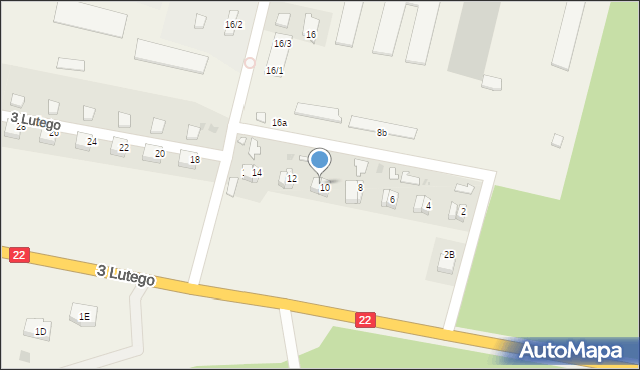 Słońsk, 3 Lutego, 10a, mapa Słońsk