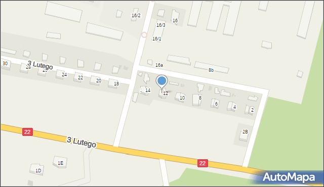 Słońsk, 3 Lutego, 12a, mapa Słońsk