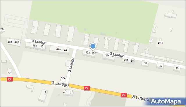 Słońsk, 3 Lutego, 40, mapa Słońsk