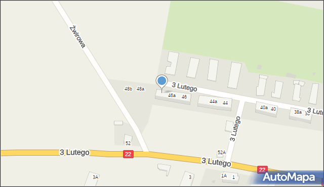 Słońsk, 3 Lutego, 46b, mapa Słońsk