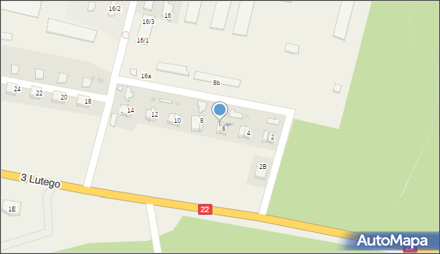 Słońsk, 3 Lutego, 6a, mapa Słońsk