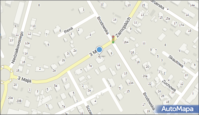 Środa Wielkopolska, 3 Maja, 7c, mapa Środa Wielkopolska