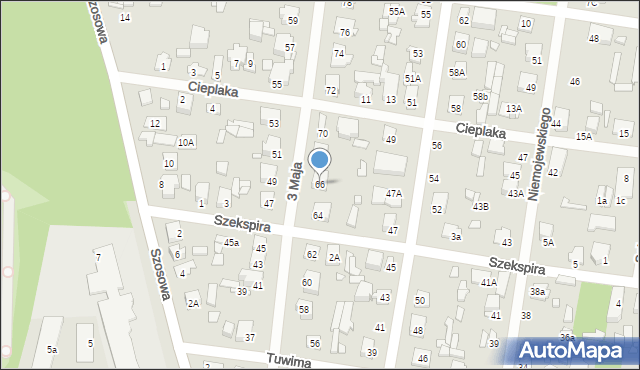 Sulejówek, 3 Maja, 66, mapa Sulejówek