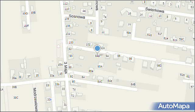 Świerklaniec, 3 Maja, 94a, mapa Świerklaniec