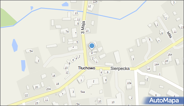 Tłuchowo, 3 Maja, 4, mapa Tłuchowo