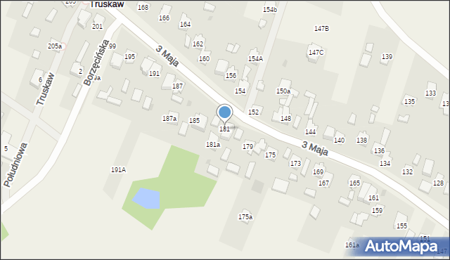 Truskaw, 3 Maja, 181, mapa Truskaw