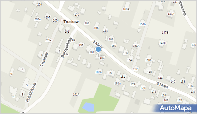 Truskaw, 3 Maja, 189, mapa Truskaw