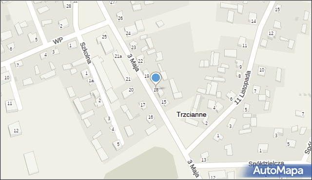 Trzcianne, 3 Maja, 18, mapa Trzcianne