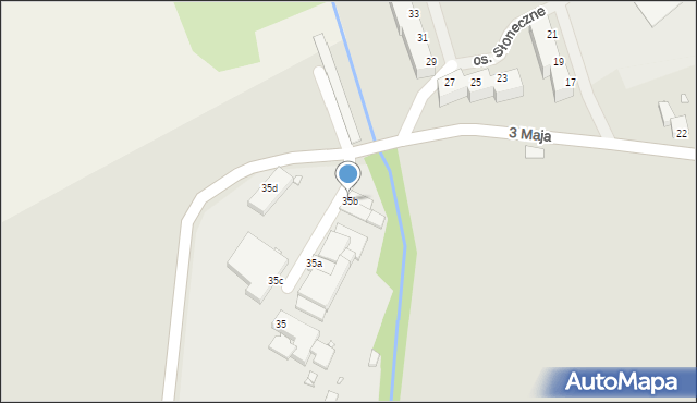 Węgorzyno, 3 Maja, 35b, mapa Węgorzyno