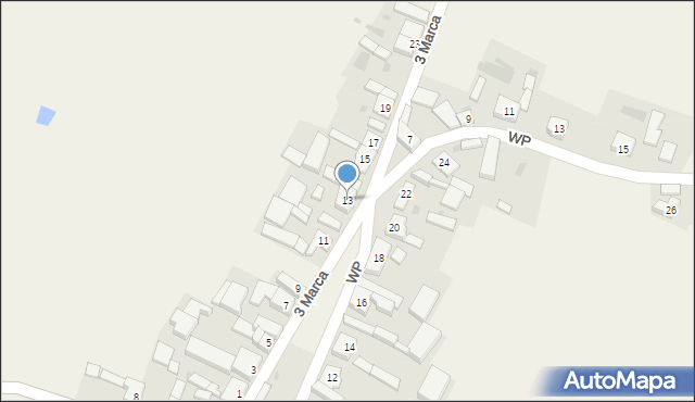 Wierzchowo, 3 Marca, 13, mapa Wierzchowo