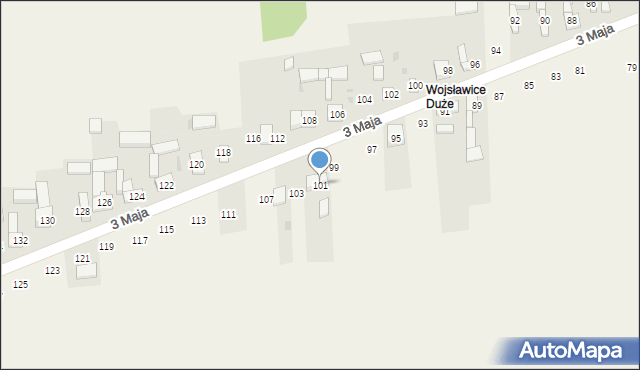 Wojsławice, 3 Maja, 101, mapa Wojsławice