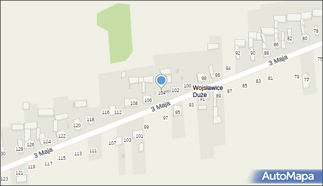 Wojsławice, 3 Maja, 104, mapa Wojsławice